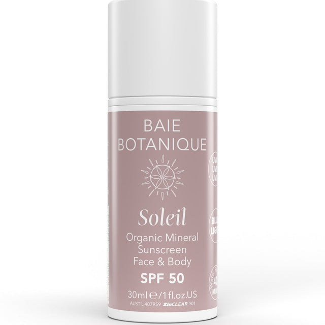 Baie Botanique Organic Mineral Face & Body Sunscreen SPF 50 - Free with £60 Spend - mypure.co.uk