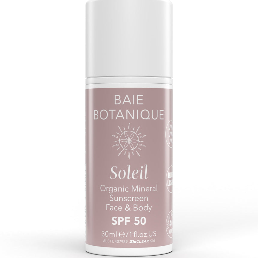 Baie Botanique Organic Mineral Face & Body Sunscreen SPF 50 - Free with £60 Spend - mypure.co.uk