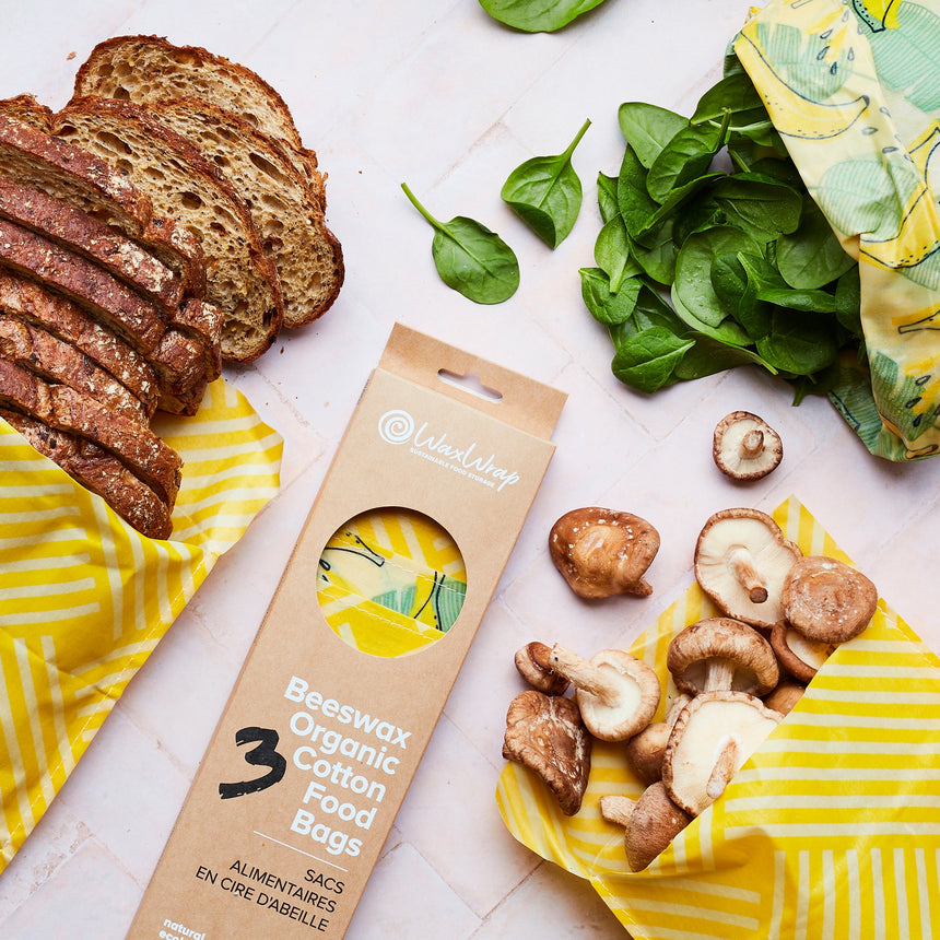 Cotton Beeswax Food Bags - mypure.co.uk