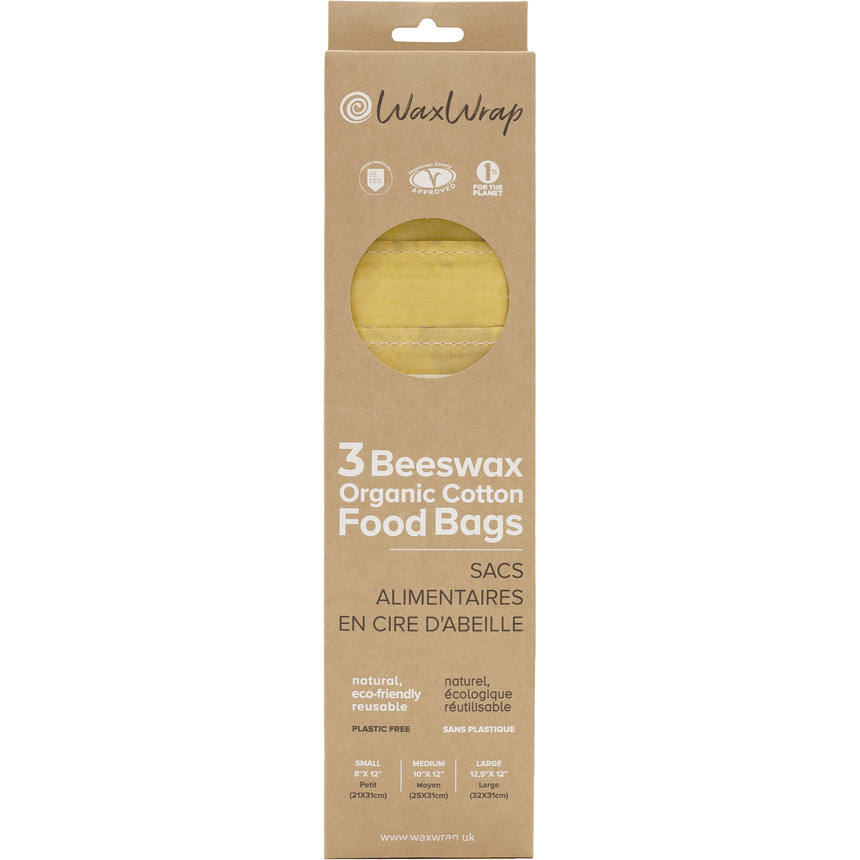 Cotton Beeswax Food Bags - mypure.co.uk