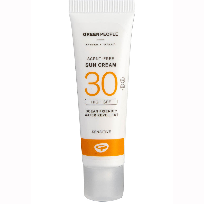 Green People Sun Cream Scent Free Body SPF30 30ml - Free with £60 Spend - mypure.co.uk