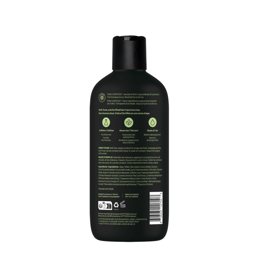 Mens Fortifying 2 in 1 Shampoo & Conditioner Matcha & Bergamot - mypure.co.uk
