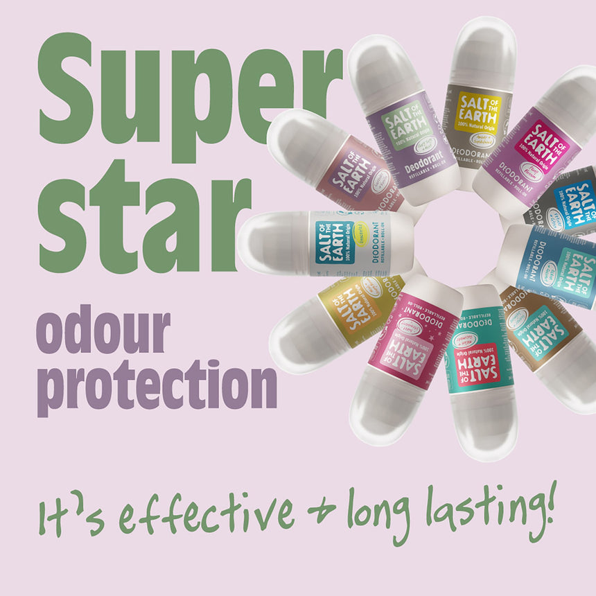 Natural Deodorant Refillable Roll-On | Clary Sage & Mint - mypure.co.uk