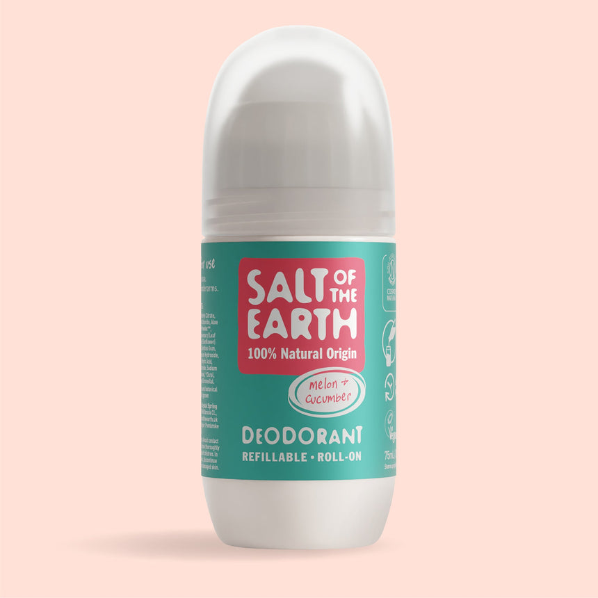Natural Deodorant Refillable Roll - On | Melon & Cucumber - mypure.co.uk