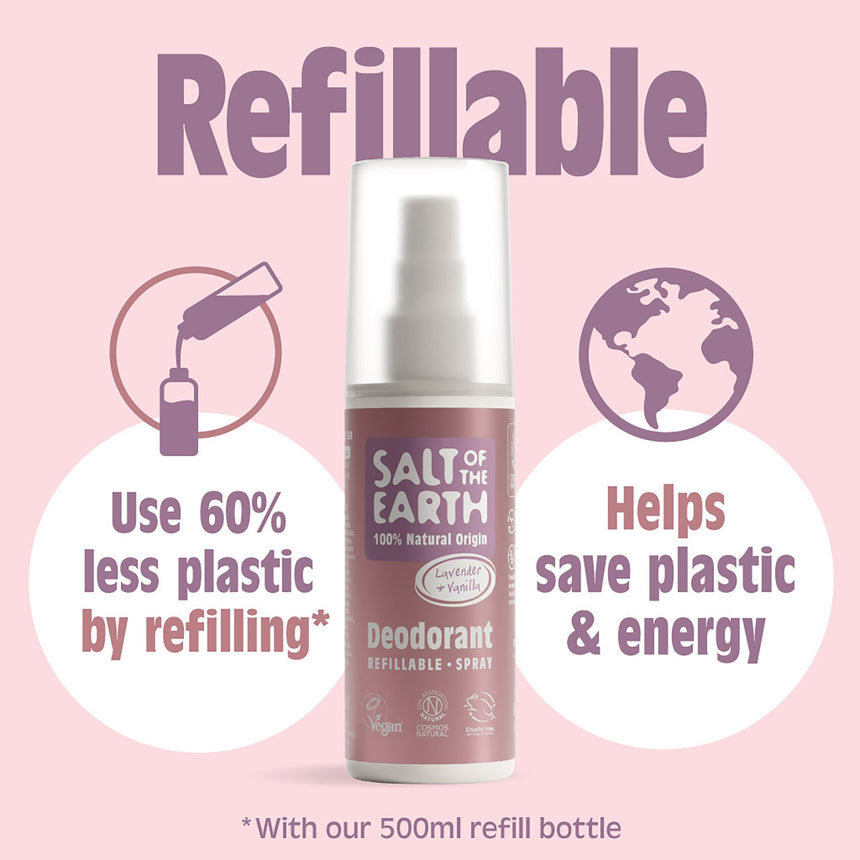 Natural Deodorant Spray | Lavender & Vanilla - mypure.co.uk