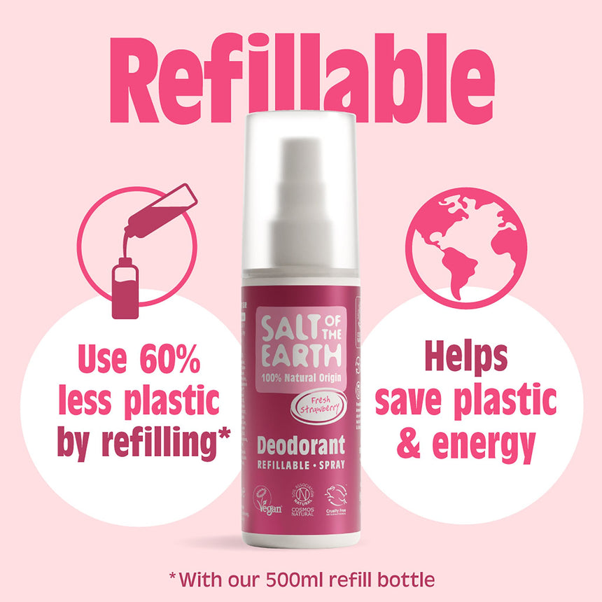 Natural Deodorant Spray | Strawberry - mypure.co.uk