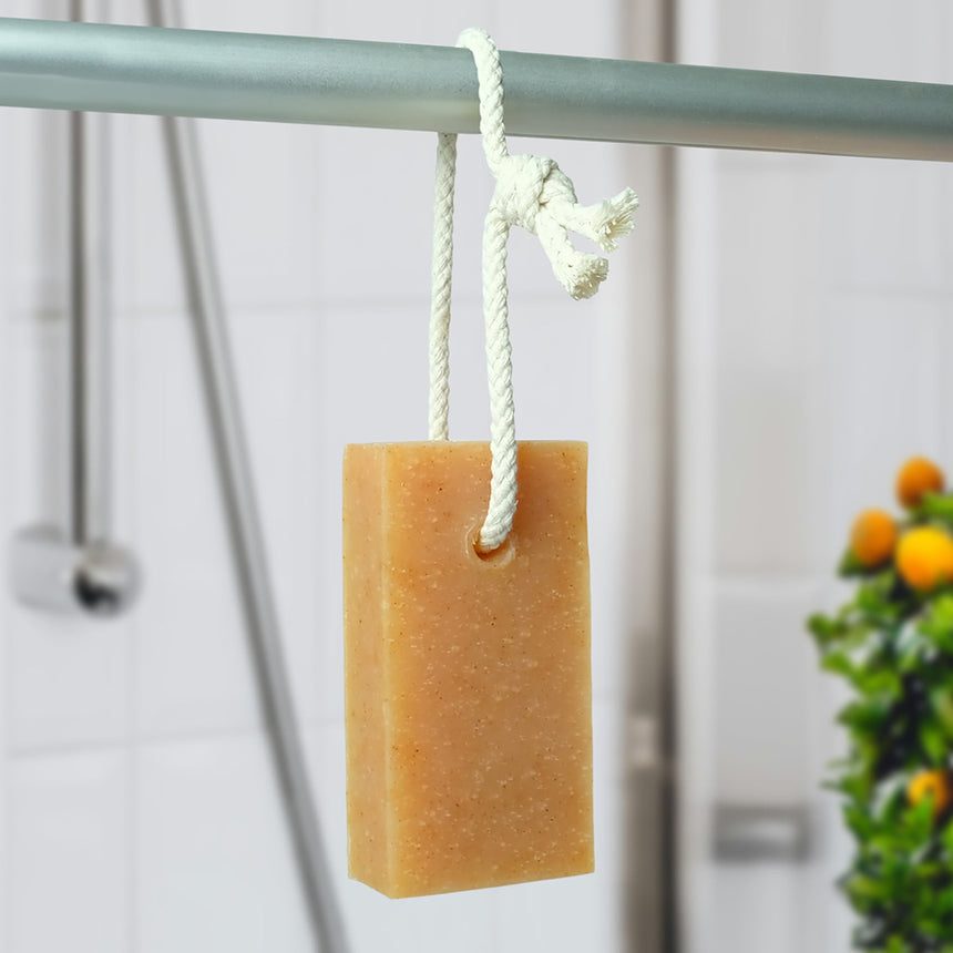 Natural Soap On A Rope | Orange & Grapefruit - mypure.co.uk