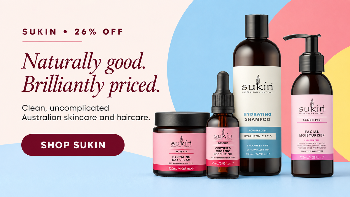 save 26% on Sukin today