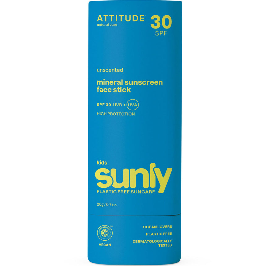 Sunscreen Children Face Stick 30 SPF | Unscented - mypure.co.uk