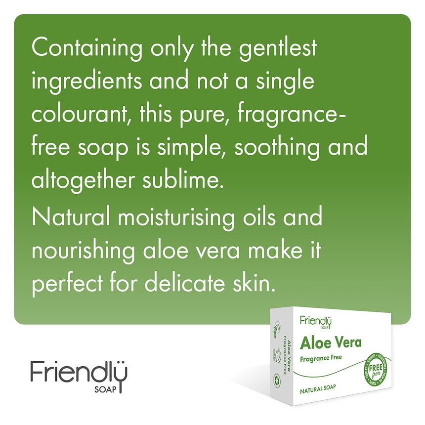 Aloe Vera Fragrance Free Soap Bar - mypure.co.uk