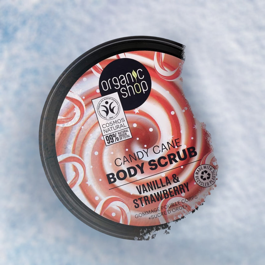 ***BACK SOON***Vanilla & Strawberry Candy Cane Body Scrub - mypure.co.uk