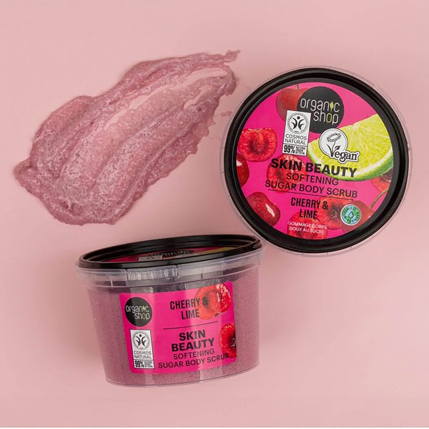 Body Scrub | Skin Beauty Softening, Cherry & Lime - mypure.co.uk