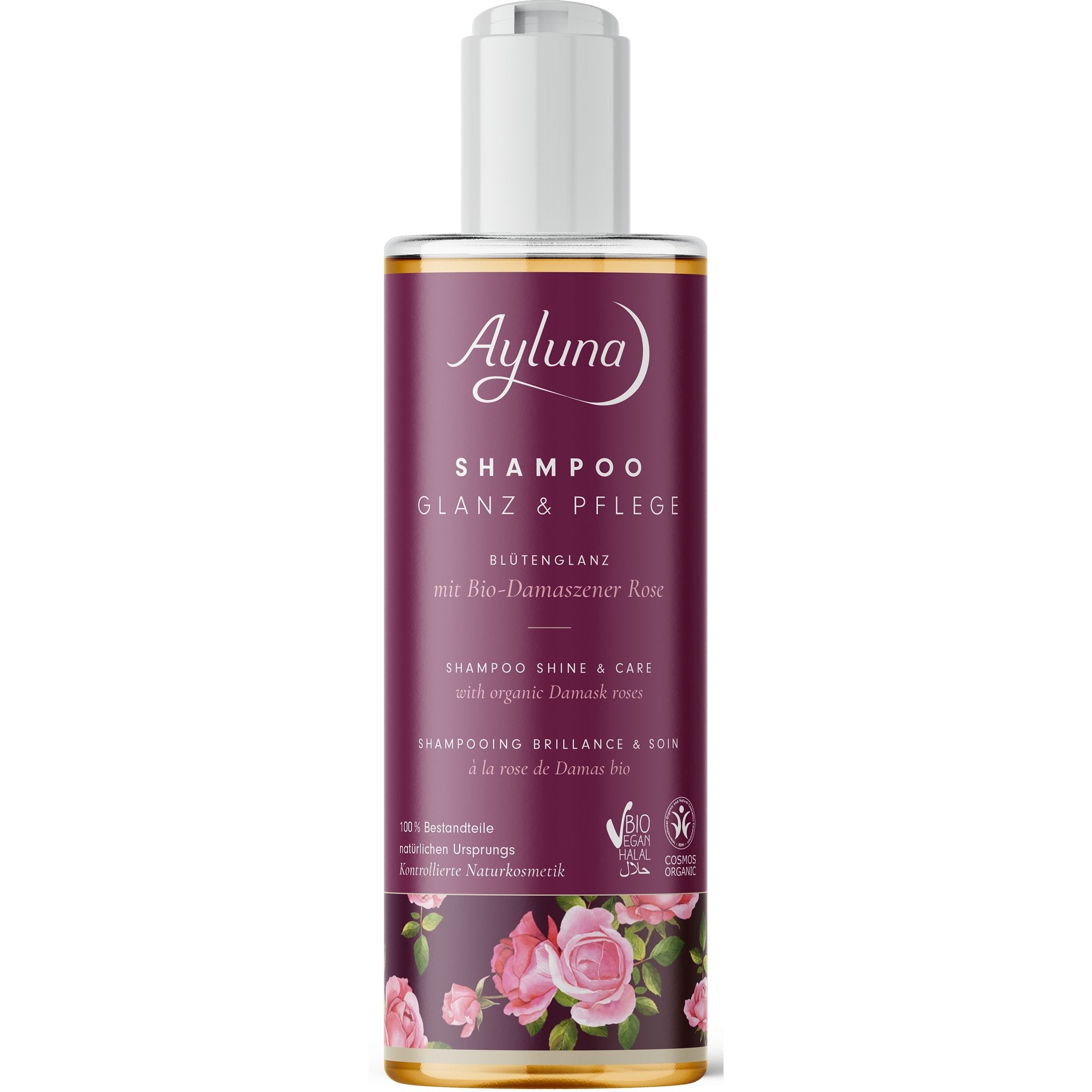 Damask Rose Shampoo Shine & Care - mypure.co.uk