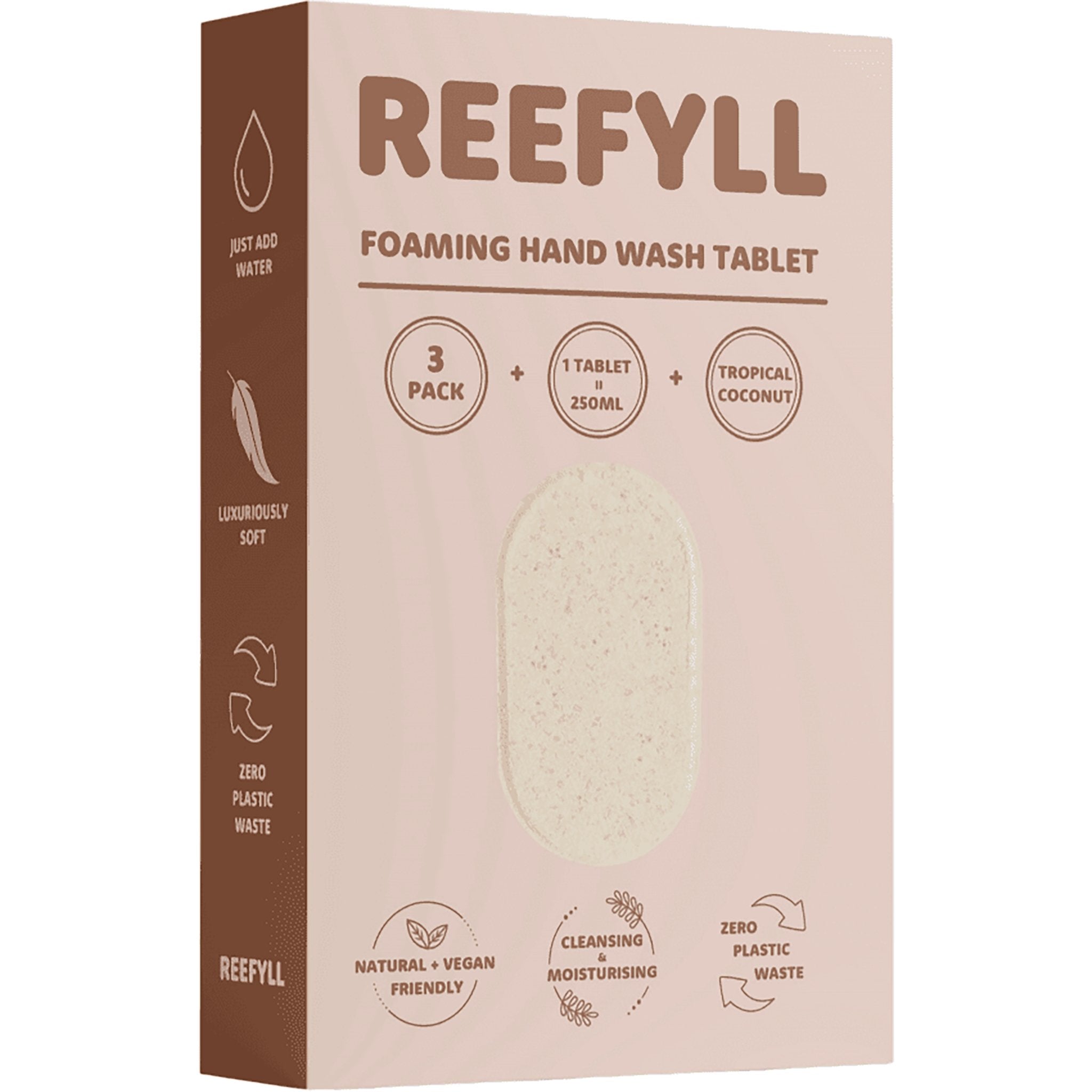 Foaming Hand Soap Refill Tablets - Tropical Coconut Scent - mypure.co.uk