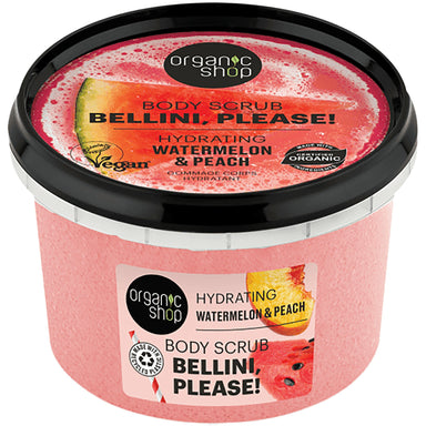 Hydrating Bellini, Please! Body Scrub Watermelon & Peach - mypure.co.uk