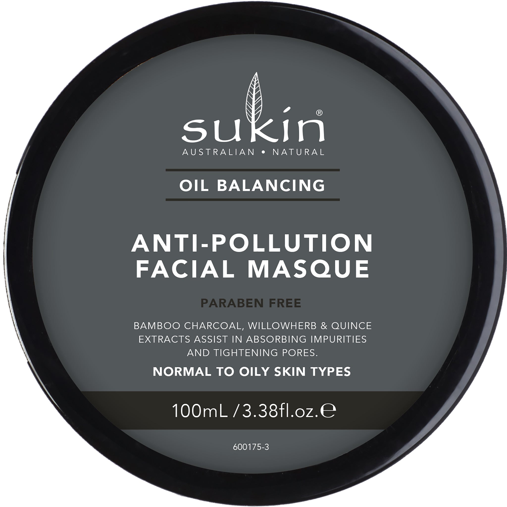 Oil Balancing, Anti-Pollution Charcoal Facial Masque - mypure.co.uk