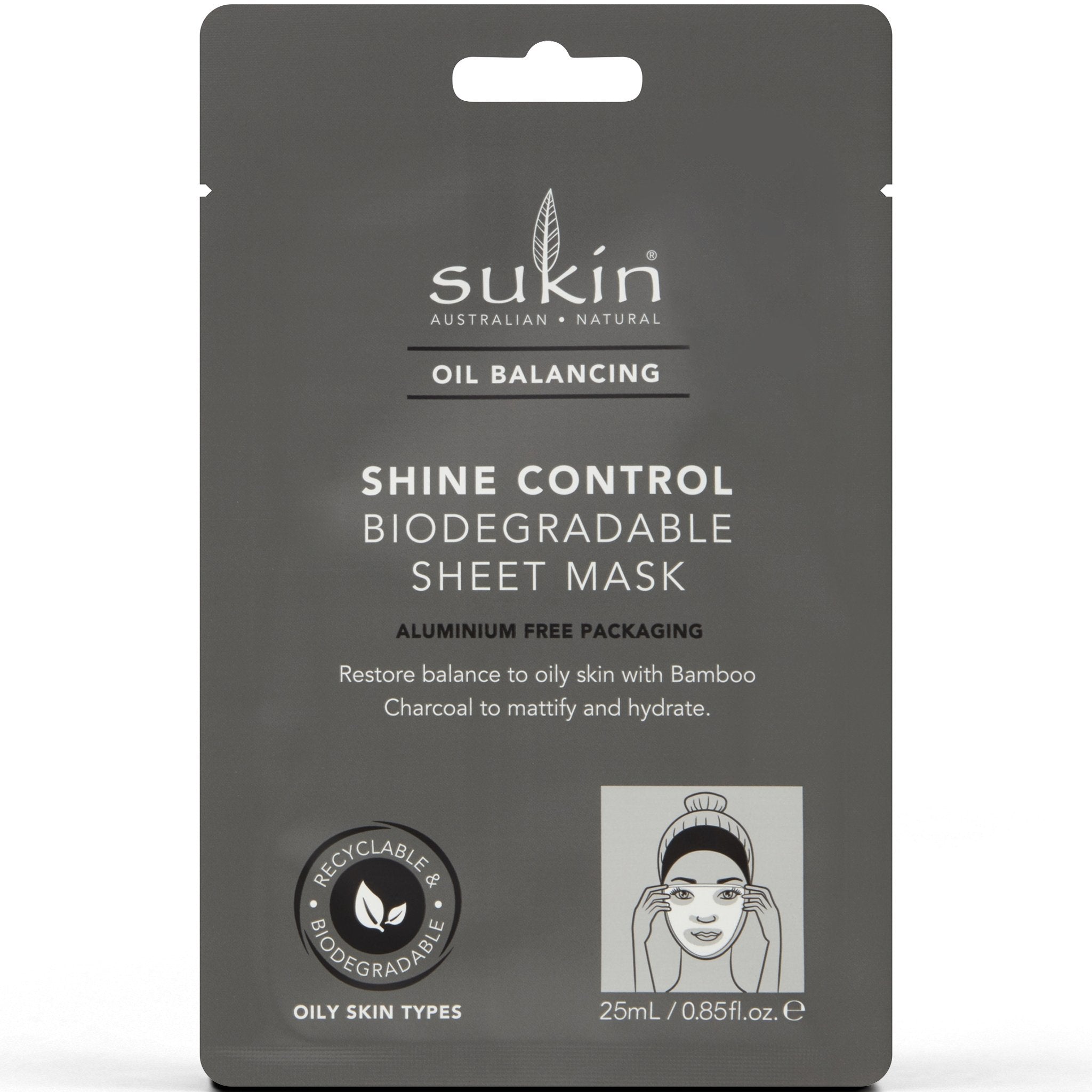 Oil Balancing Shine Control Biodegradeable Sheet Mask - mypure.co.uk