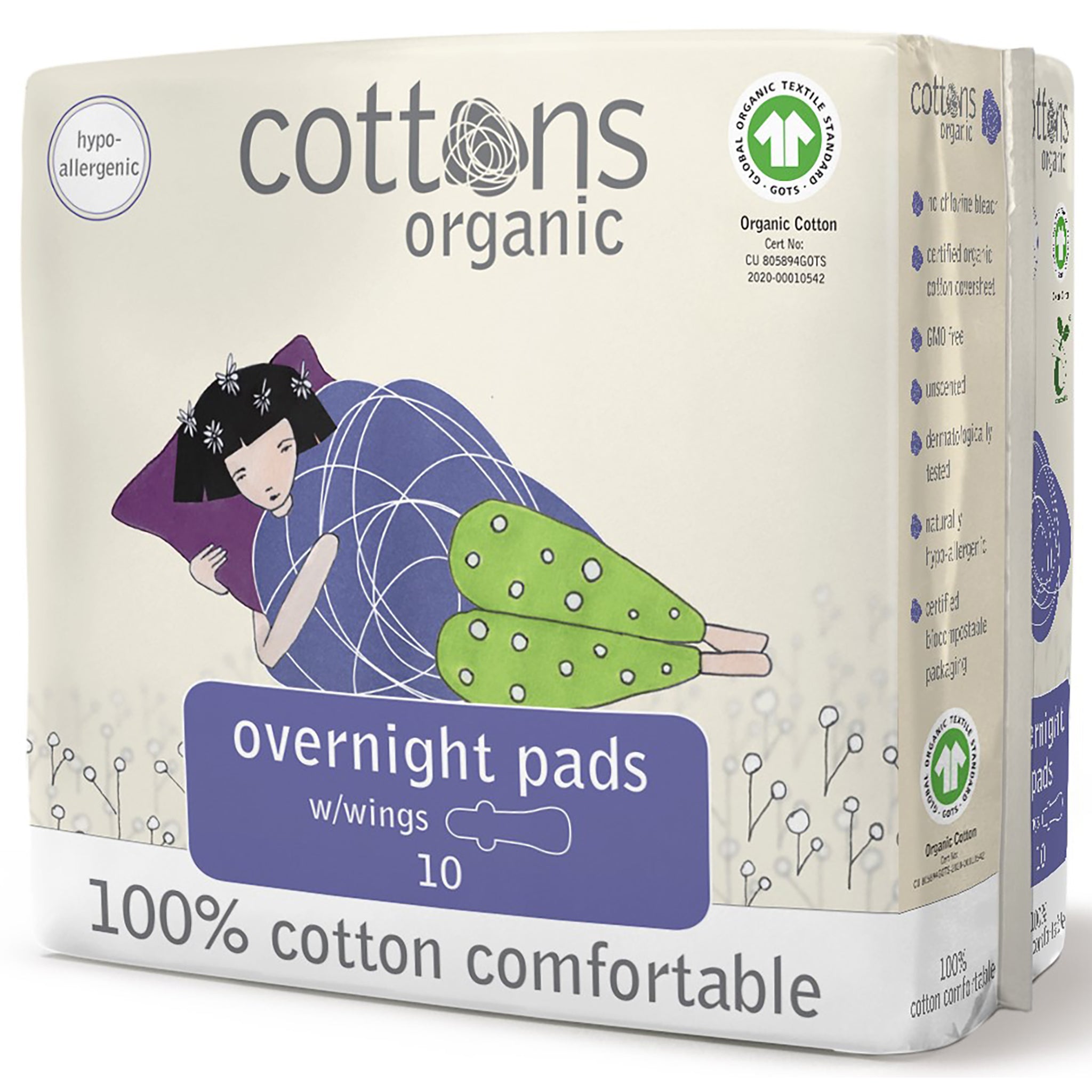 Overnight Pads with Wings - mypure.co.uk