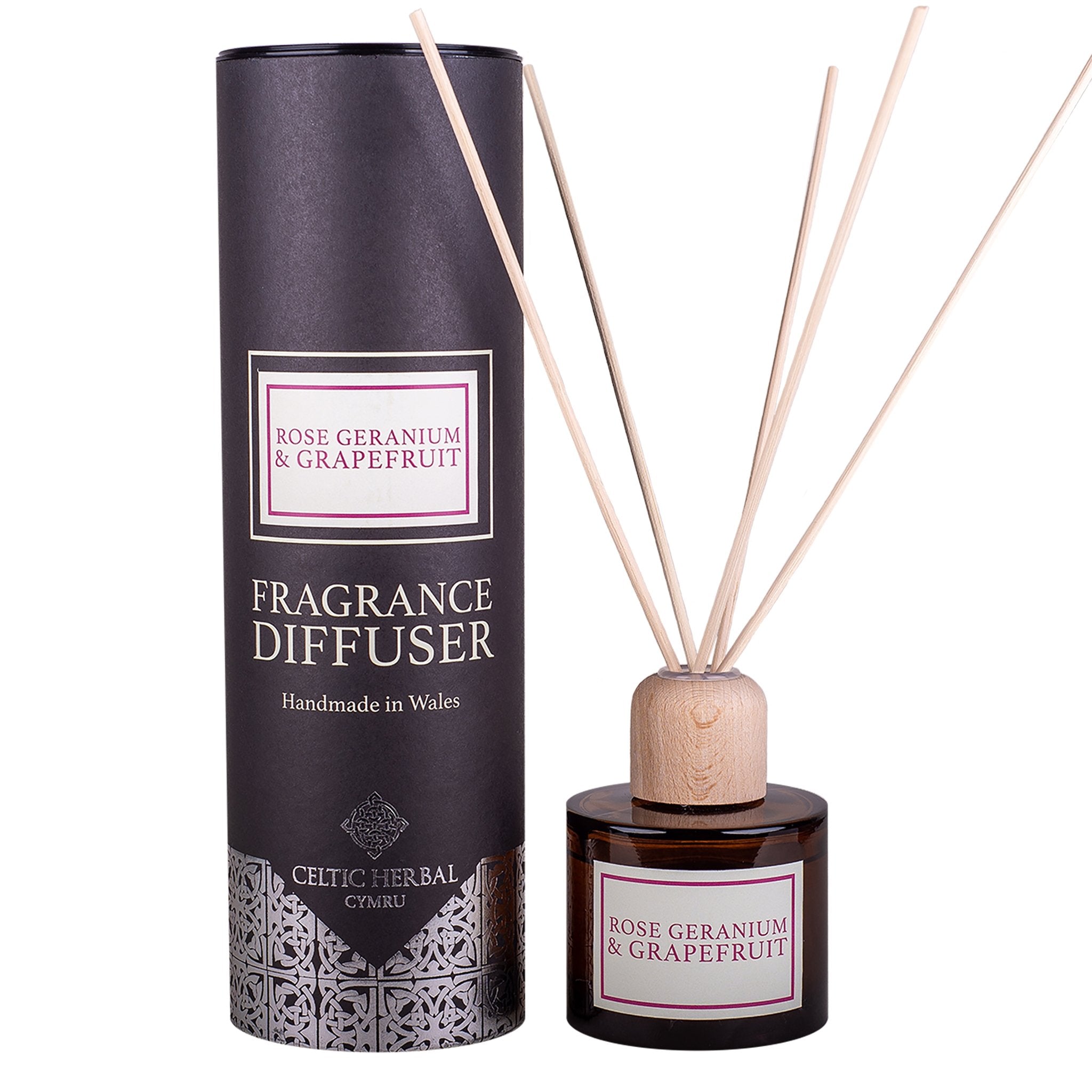 Rose, Geranium & Grapefruit Reed Diffuser - mypure.co.uk