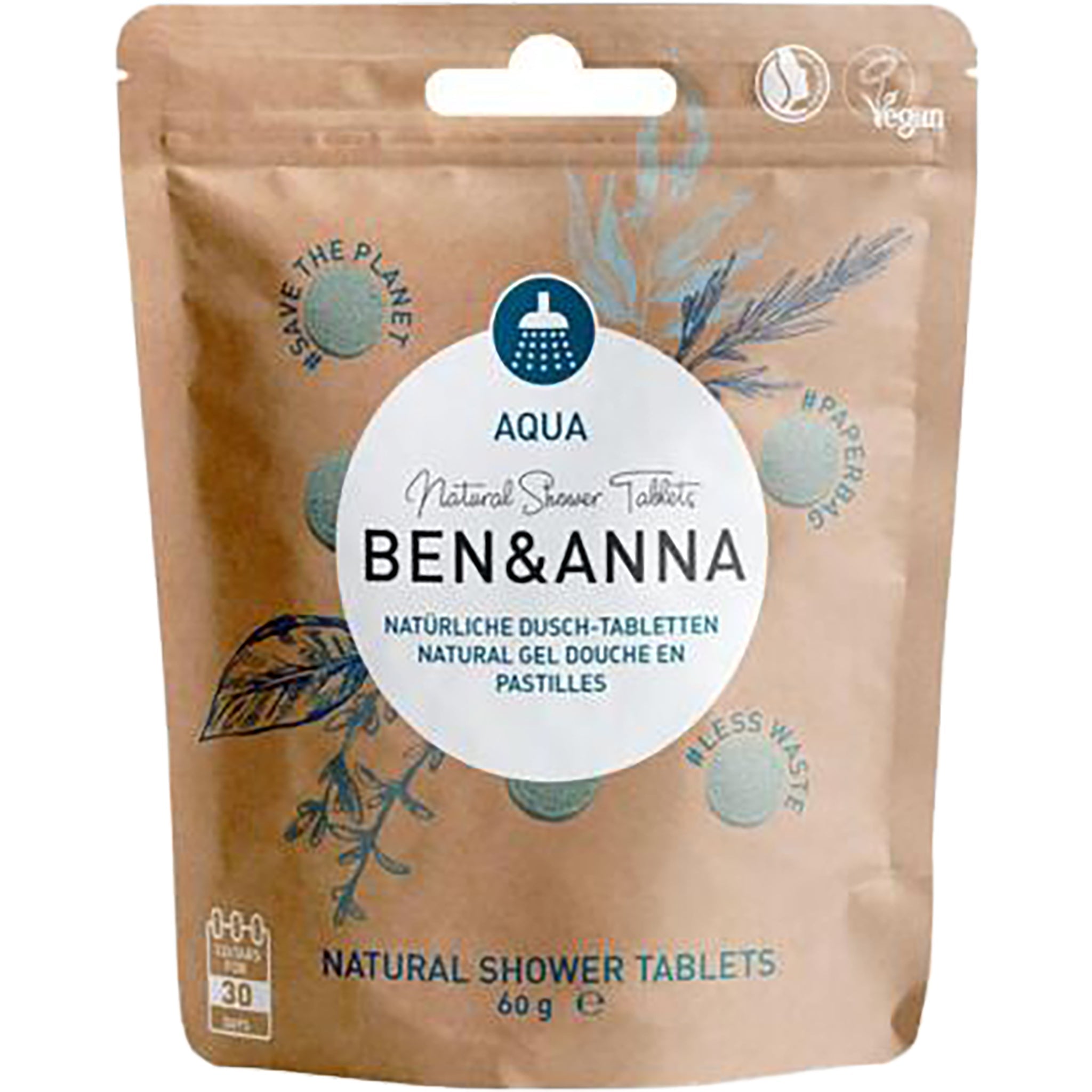 Showergel Tablets - Aqua - mypure.co.uk