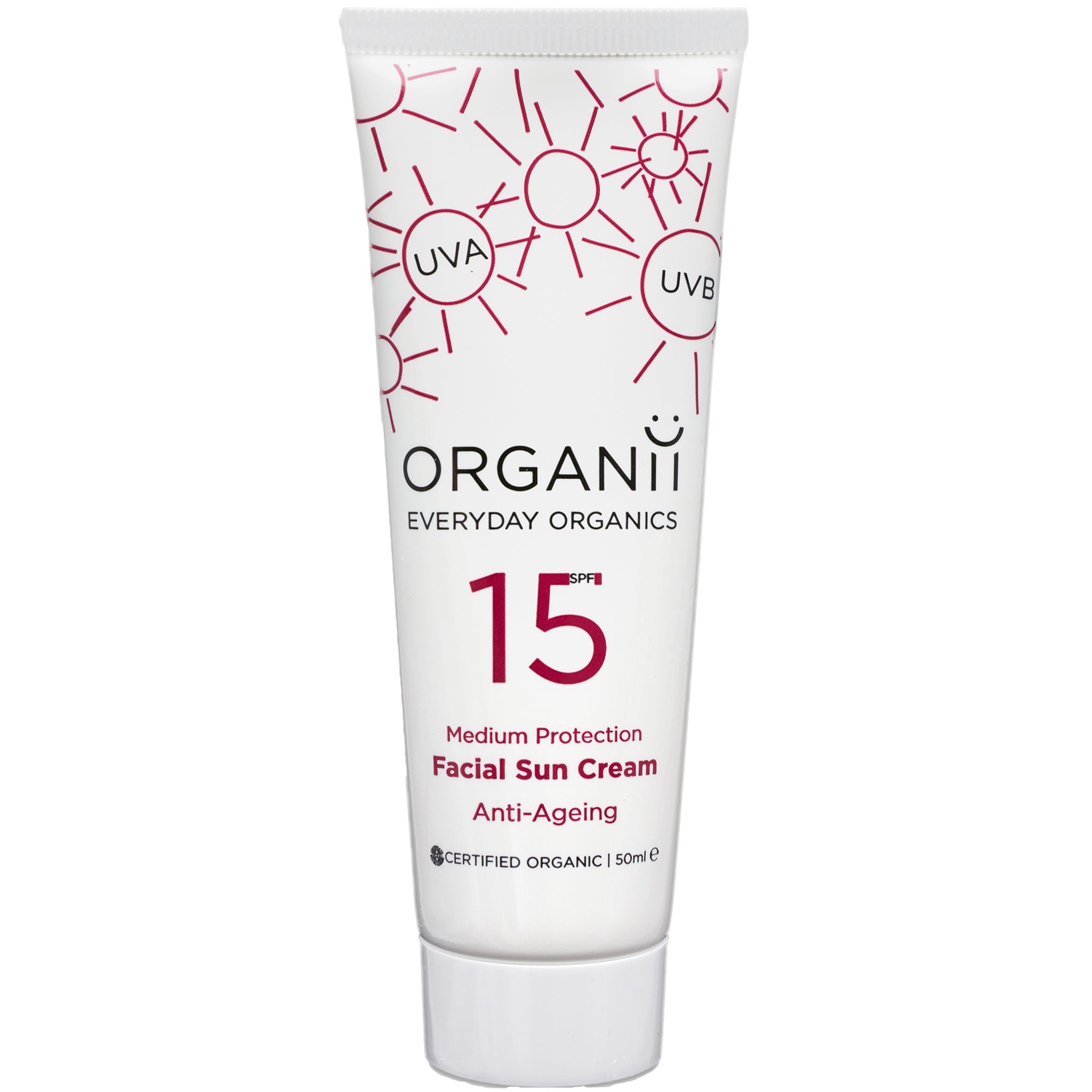 SPF15 Anti Ageing Facial Sun Cream - mypure.co.uk