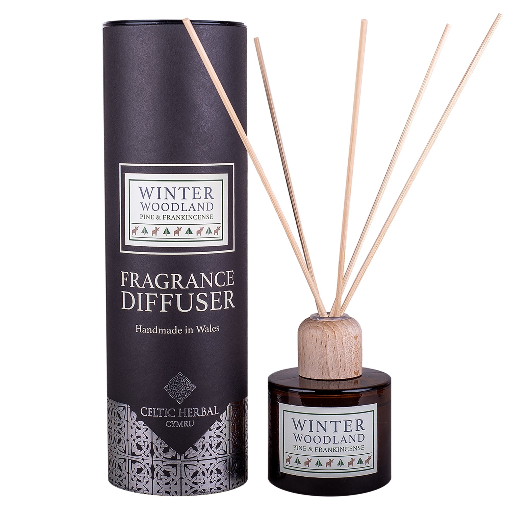 Winter Woodland Reed Diffuser with Pine & Frankincense - mypure.co.uk