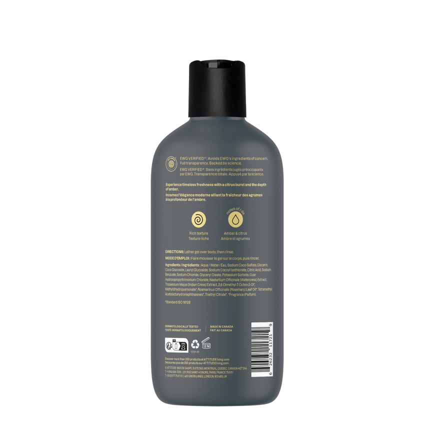Mens Shower Gel Amber & Citrus
