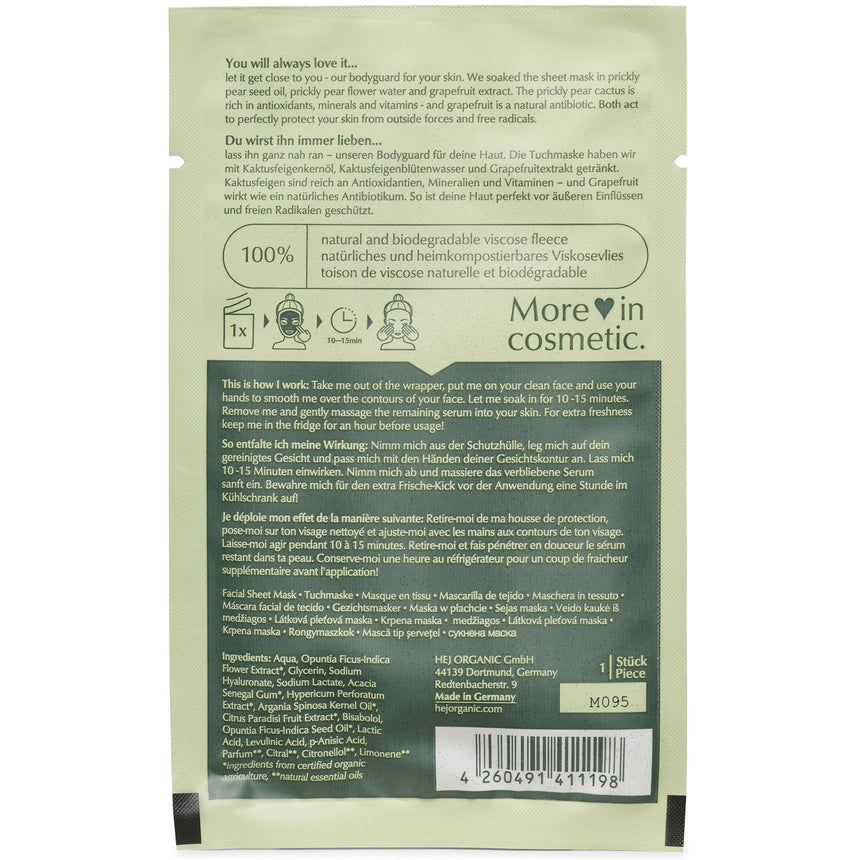 Cactus Antioxidant Second Skin Mask - mypure.co.uk