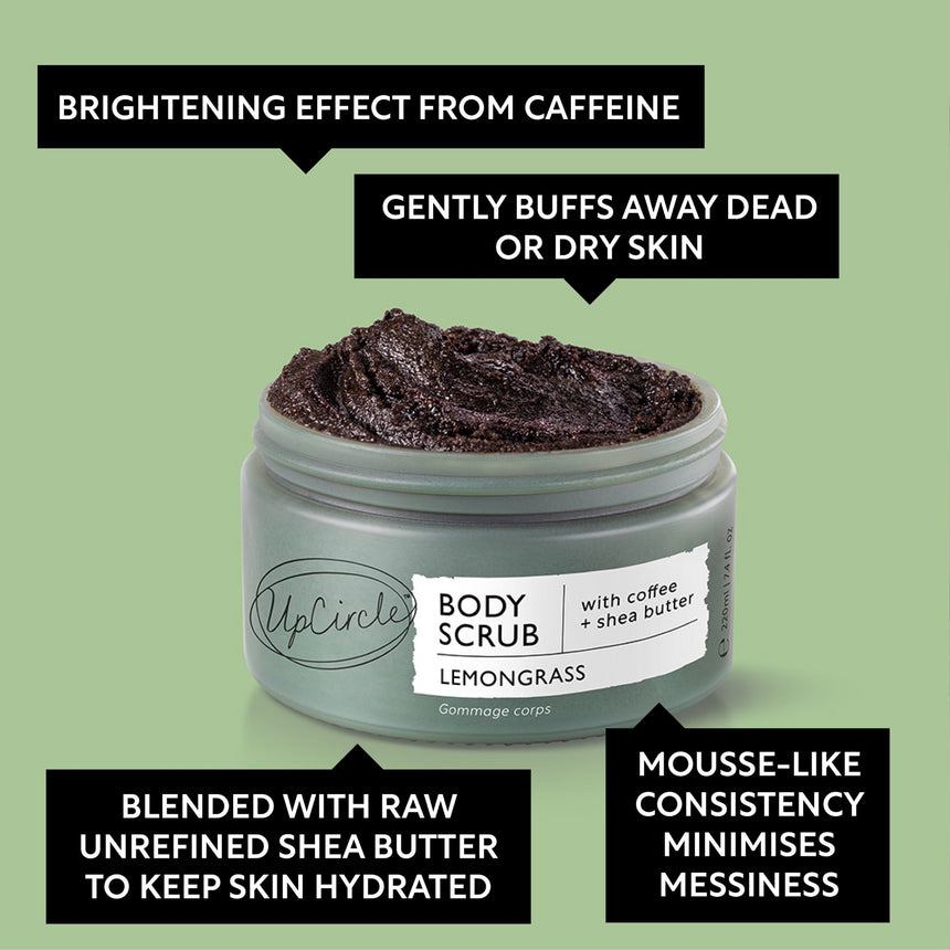 Coffee Body Scrub | Lemongrass - mypure.co.uk