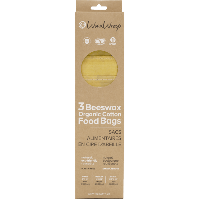 Cotton Beeswax Food Bags - mypure.co.uk