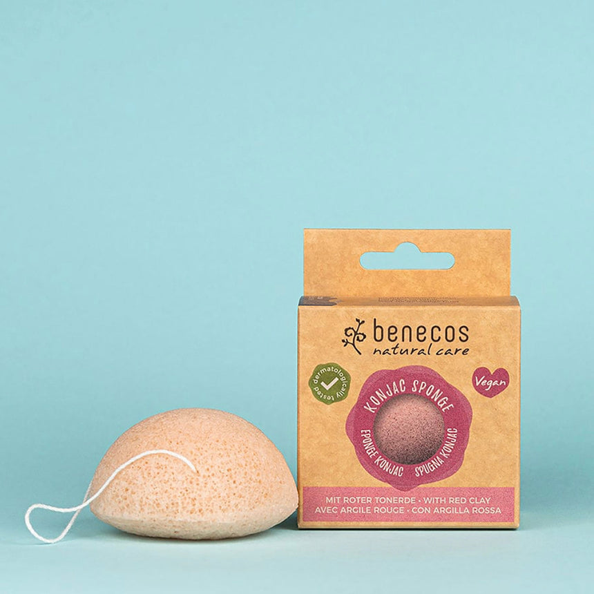 Konjac Sponge | Red Clay for Sensitive Skin - mypure.co.uk