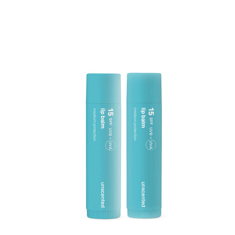 Lip Balm 15 SPF | Unscented Duo Pack - mypure.co.uk