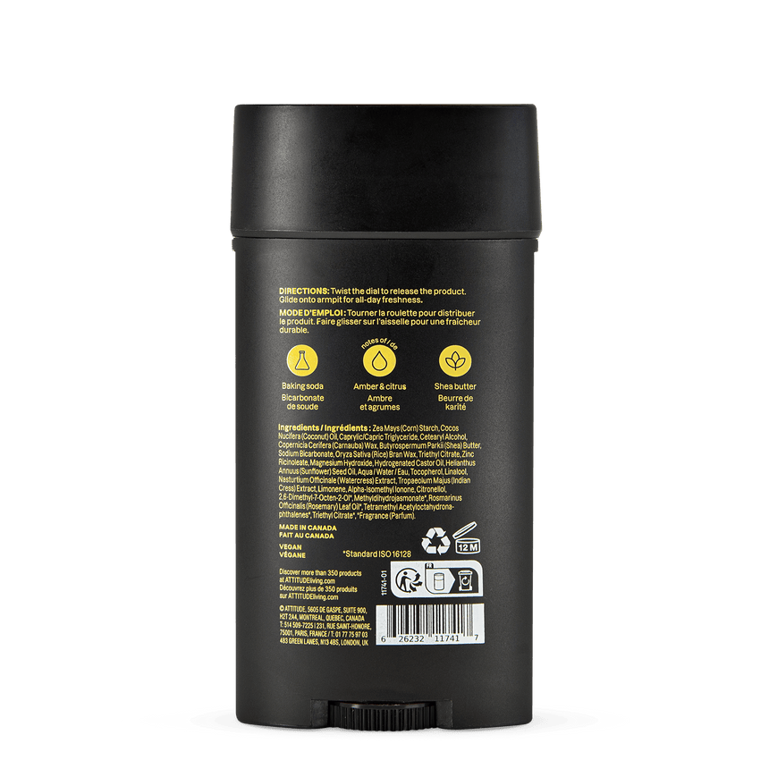 Men Body Deodorant | Amber & Citrus - mypure.co.uk