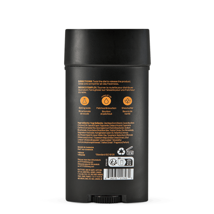 Men Body Deodorant | Patchouli & Bourbon - mypure.co.uk