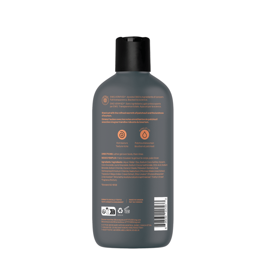 Mens Shower Gel Patchouli & Bourbon - mypure.co.uk