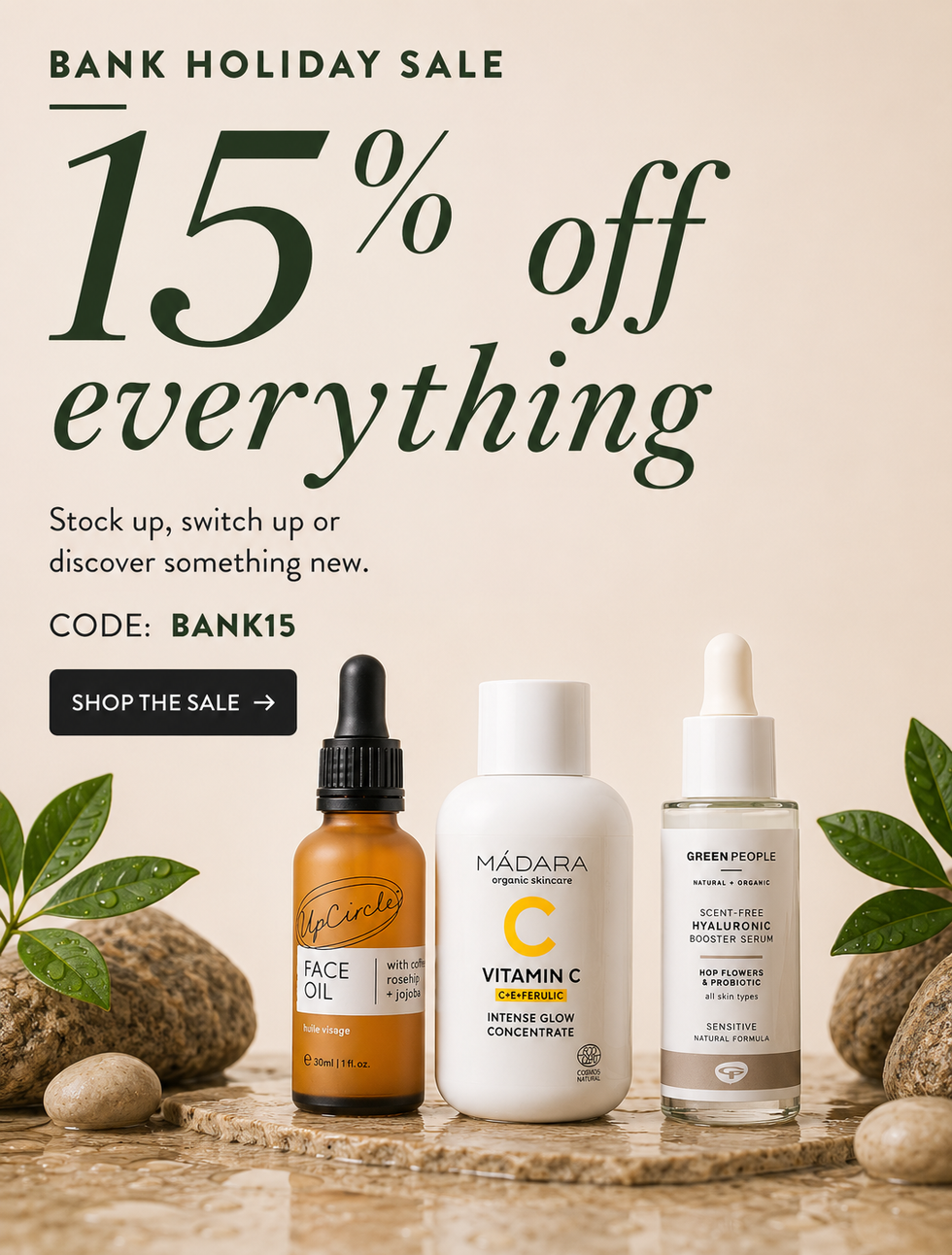 15% off sitewide this bank holiday with code BANK15