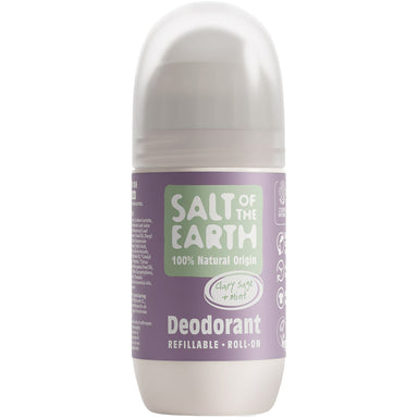 Natural Deodorant Refillable Roll-On | Clary Sage & Mint - mypure.co.uk
