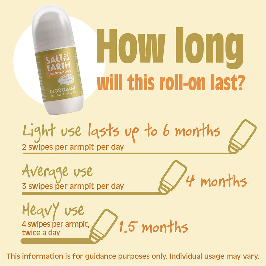 Natural Deodorant Refillable Roll-On | Neroli & Orange - mypure.co.uk