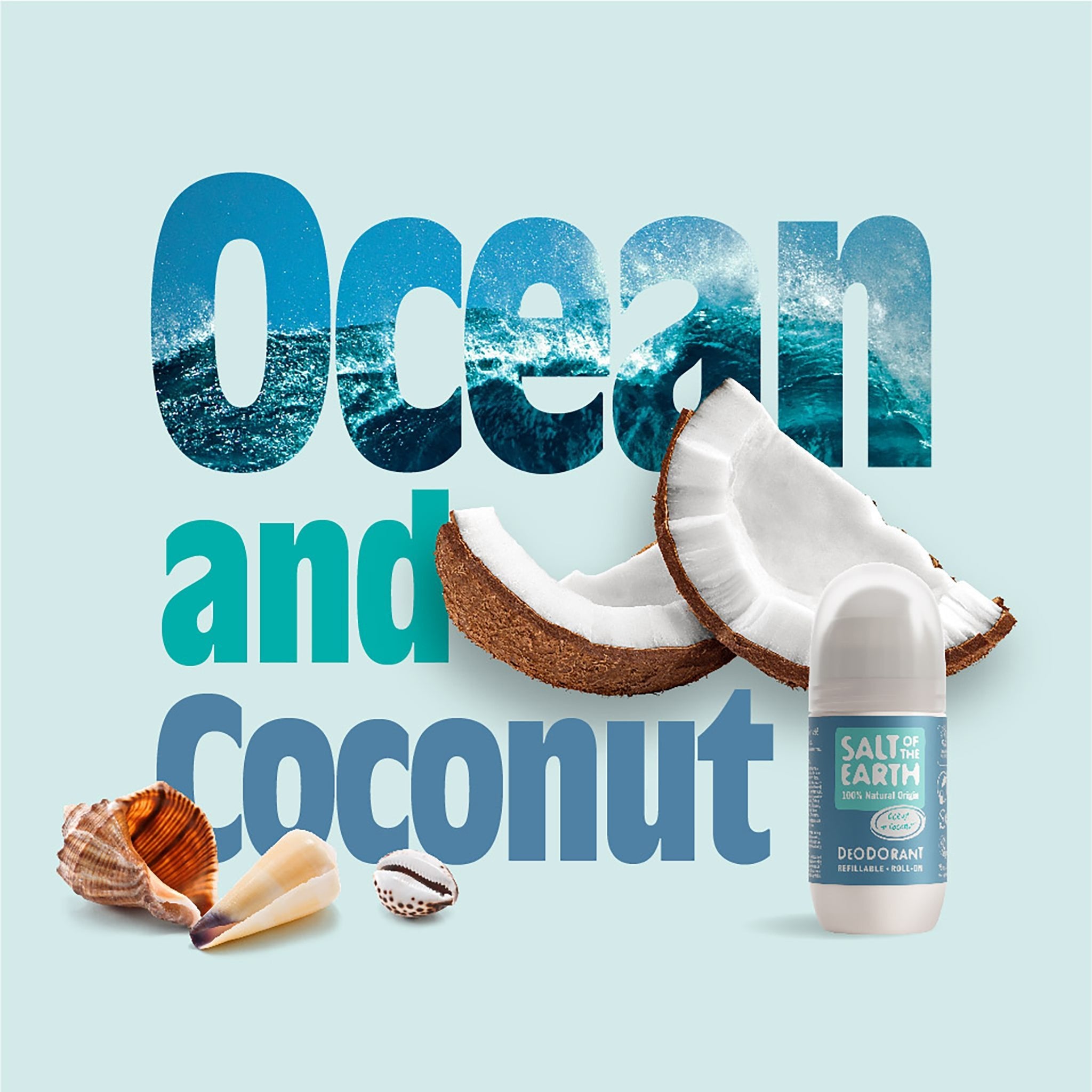 Natural Deodorant Refillable Roll-On | Ocean & Coconut - mypure.co.uk
