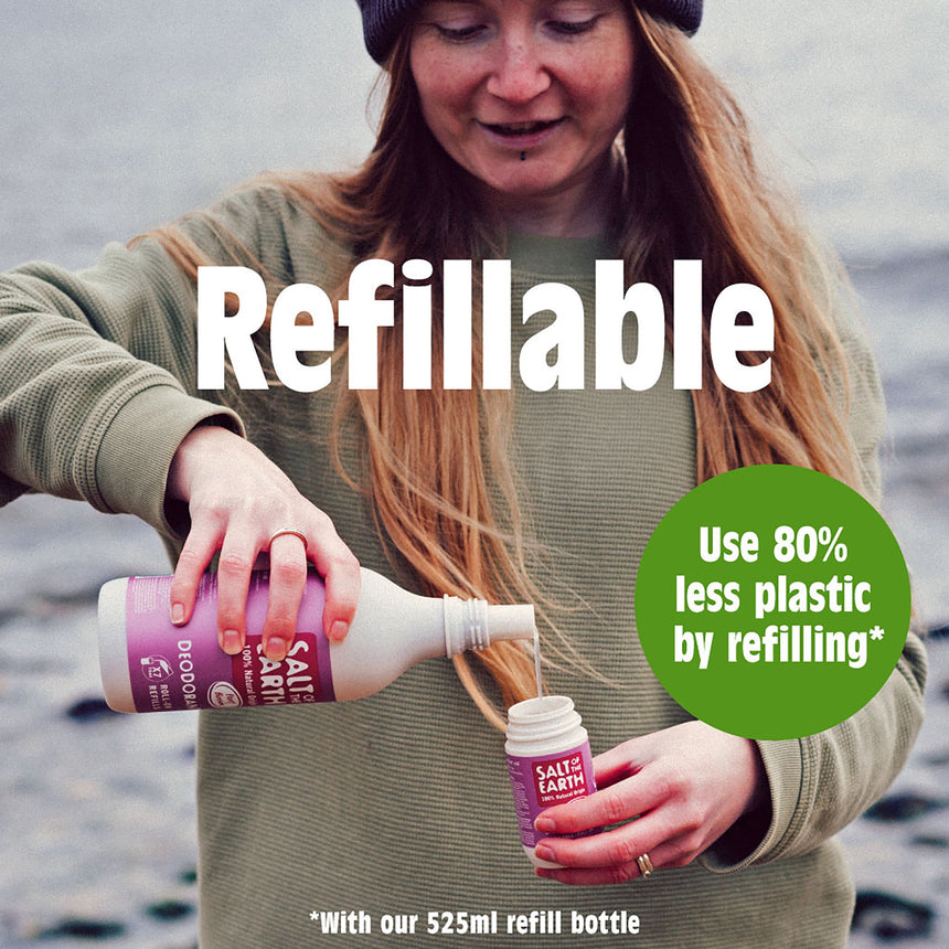 Natural Deodorant Refillable Roll - On | Oud & Bergamot - mypure.co.uk