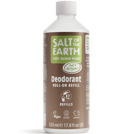 Natural Deodorant Refillable Roll - On | Oud & Bergamot - mypure.co.uk