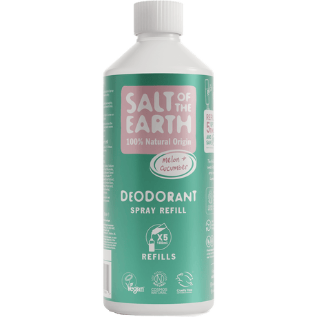 Natural Deodorant Refillable Spray | Melon & Cucumber - mypure.co.uk