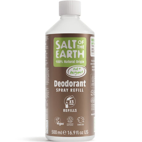 Natural Deodorant Refillable Spray | Oud & Bergamot - mypure.co.uk