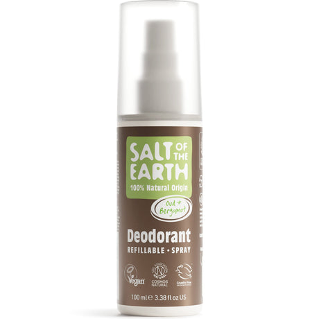 Natural Deodorant Refillable Spray | Oud & Bergamot - mypure.co.uk