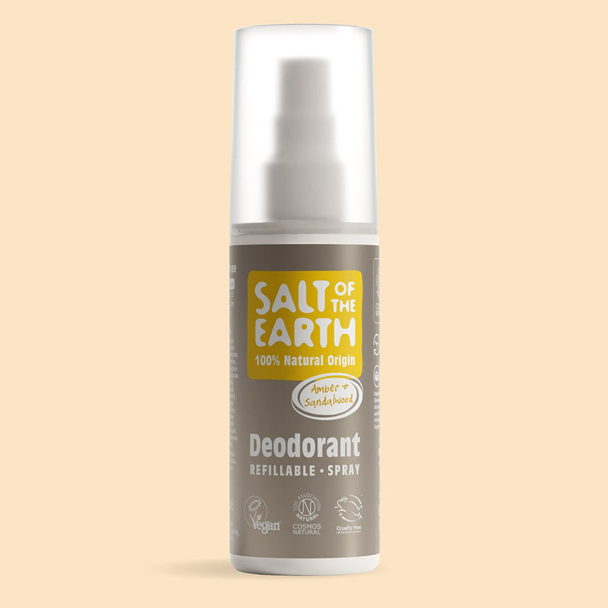 Natural Deodorant Spray | Amber & Sandalwood - mypure.co.uk