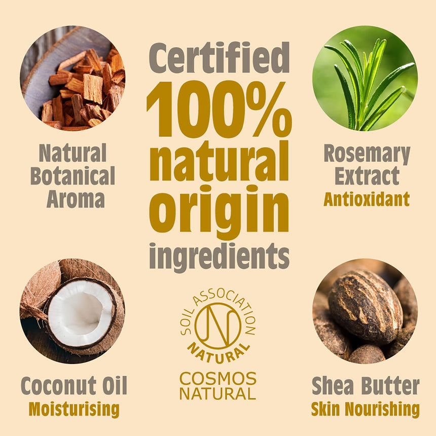 Natural Deodorant Stick | Amber & Sandalwood - mypure.co.uk