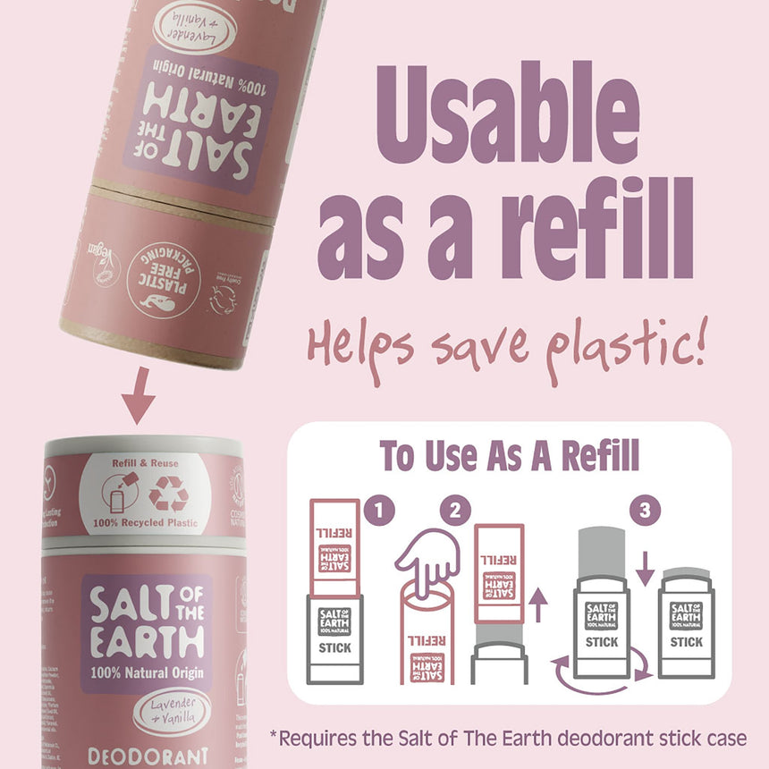 Natural Deodorant Stick | Lavender & Vanilla - mypure.co.uk