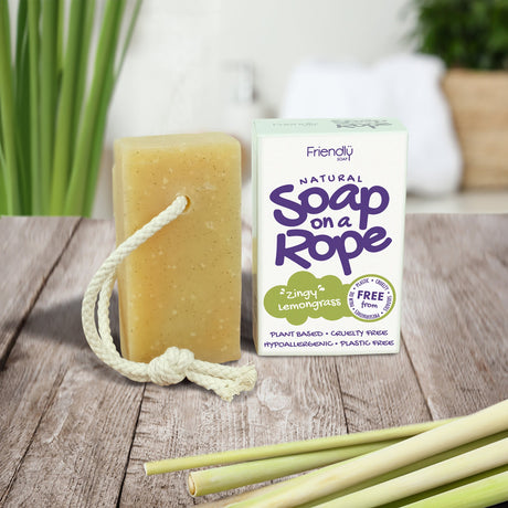 Natural Soap On A Rope | Lemongrass - mypure.co.uk
