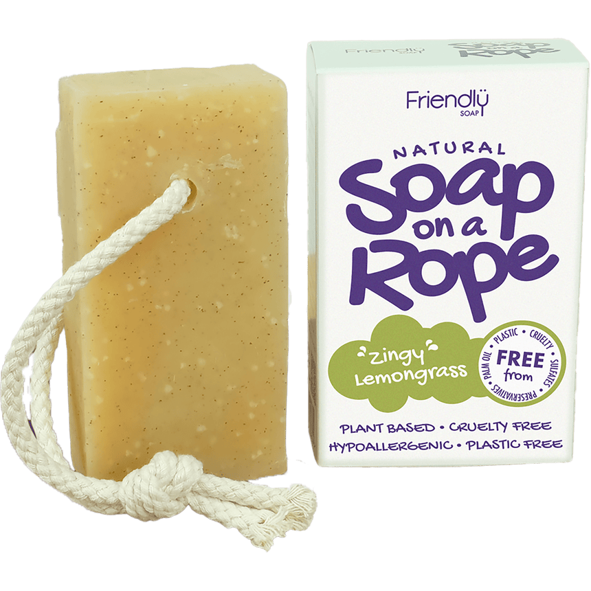 Natural Soap On A Rope | Lemongrass - mypure.co.uk