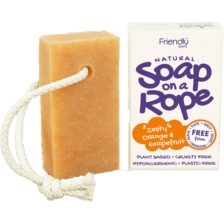 Natural Soap On A Rope | Orange & Grapefruit - mypure.co.uk